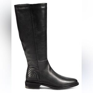 Aquatalia Nathalia Waterproof Tall Leather Riding Boots Black Size 7